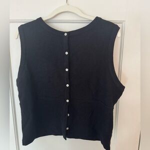 Madewell Split Crewneck Cardigan Tank - XL - NWT